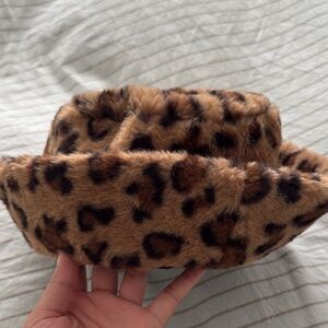 BP Leopard Print Faux Fur Hat